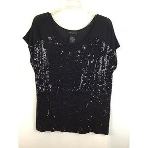 Metapher sequin front short sleeveless top Size XL
